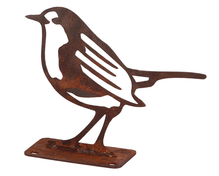 Havefigur rødhals rust H10,1 cm